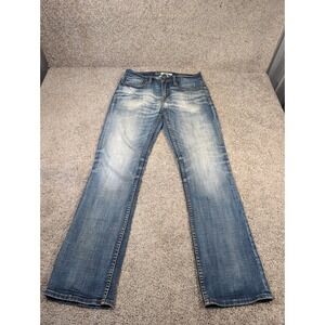 BKE Denim Jake Bootcut Jeans Mens 32W x 32L Blue Medium Wash Stretch